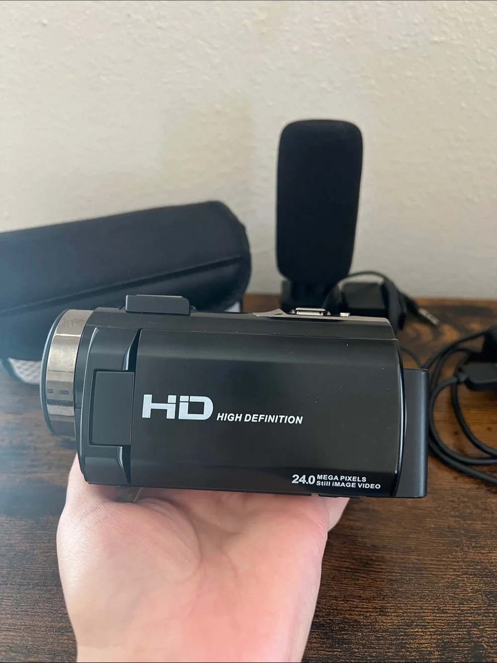 HD Digital Video Camera Camcorder Microphone Battery